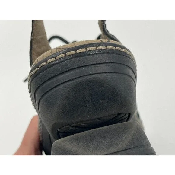 Taos Sandals Women 7 Black Ghilbert Leather Comfort Lace Up Outdoor Active Wedge - Picture 12 of 13